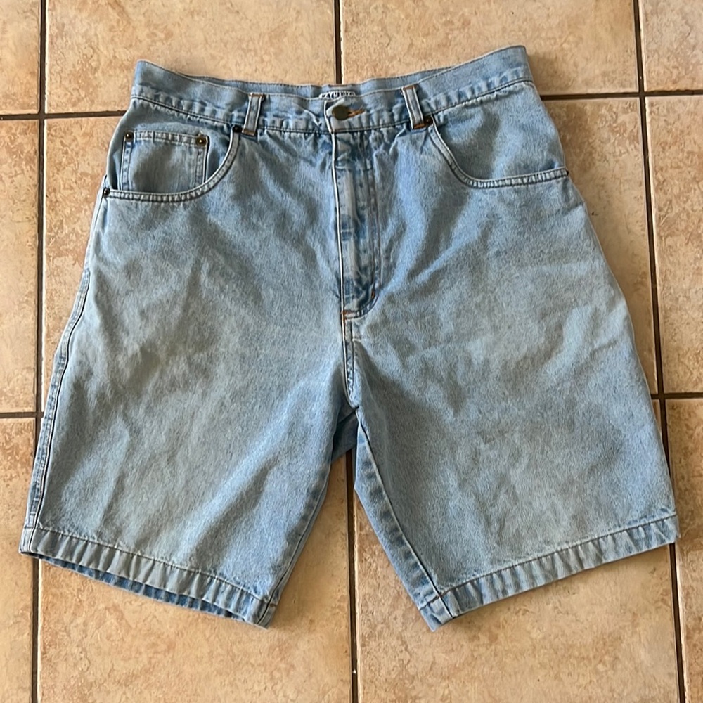 Vintage Pacific Scene High Rise & 9.5” Long Jean Shorts‎ Jorts, Size 34